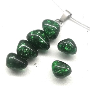 AKCIÓ! NEMESACÉL!  Zöld aventurin kavicsok üvegékszer szett. - ékszer - ékszerszett - Meska.hu