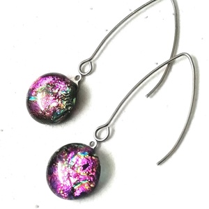 ORVOSI FÉM !  Magnólia trendi  fülbevaló  , ajándék  névnapra, születésnapra., Ékszer, Fülbevaló, Lógó fülbevaló, Ékszerkészítés, Üvegművészet, MESKA