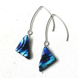 ORVOSI FÉM !  Ezüstkék trendi  fülbevaló  , ajándék  névnapra, születésnapra. - ékszer - fülbevaló - lógó fülbevaló - Meska.hu