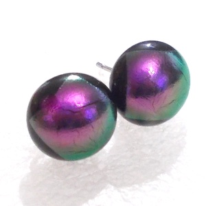 Orgona dichroic  stiftes fülbevaló  , ajándék névnapra, születésnapra. - ékszer - fülbevaló - pötty fülbevaló - Meska.hu