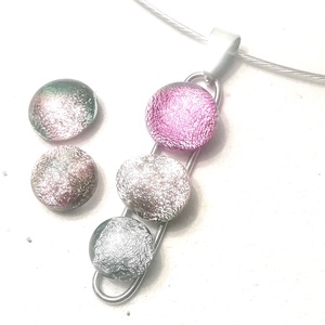  NEMESACÉL!  Színes dichroic kavicsok, szabálytalan ékszerszett. - ékszer - ékszerszett - Meska.hu