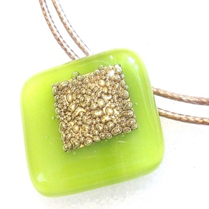 NEMESACÉL ÉKSZERSZETT!  Bronzos üdezöld ékszerszett, ajándék névnapra, születésnapra., Ékszer, Ékszerszett, Ékszerkészítés, Üvegművészet, MESKA