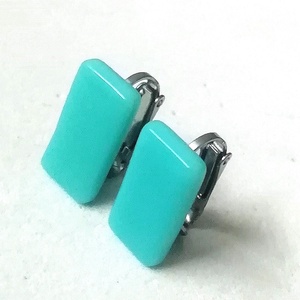 NEMESACÉL KLIPSZ.  Türkiz trendi klipszes fülbevaló. - Meska.hu