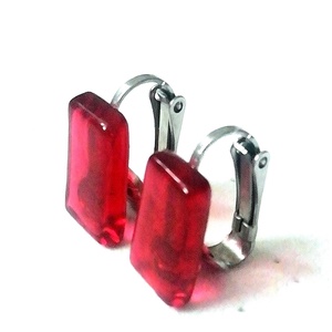 Málna ragyogás trendi klipszes fülbevaló  ajándék nőknek, lányoknak, névnapra, születésnapra. - Meska.hu