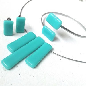 NEMESACÉL!  KLIPSZES türkiz trendi ékszerszett.  - ékszer - ékszerszett - Meska.hu