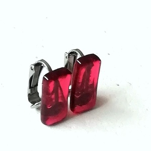 NEMESACÉL KLIPSZ!   Málna ragyogás trendi klipszes fülbevaló.   - ékszer - fülbevaló - klipsz - Meska.hu