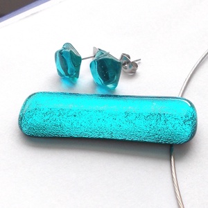 NEMESACÉL!  Türkiz ragyogás  ékszerszett, ajándék névnapra, születésnapra., Ékszer, Ékszerszett, Ékszerkészítés, Üvegművészet, MESKA