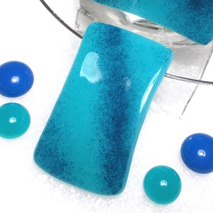 AKCIÓ! Nemesacél színátmenetes türkiz-kék ékszerszett , névnapra születésnapra., Ékszer, Ékszerszett, Ékszerkészítés, Üvegművészet, MESKA