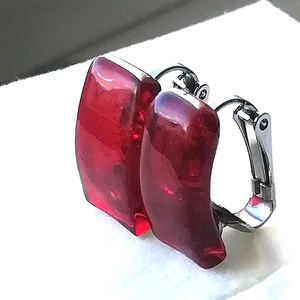 NEMESACÉL! Fekete cseresznye trendi klipszes fülbevaló  ajándék nőknek, lányoknak, névnapra, születésnapra. - ékszer - fülbevaló - klipsz - Meska.hu