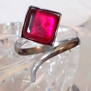 NEMESACÉL! Kristályos málna ragyogás fülbevaló, ajándék nőknek névnapra, születésnapra.  - ékszer - fülbevaló - lógó fülbevaló - Meska.hu