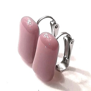 NEMESACÉL KLIPSZ.  Füstös lila trendi klipszes fülbevaló. - Meska.hu