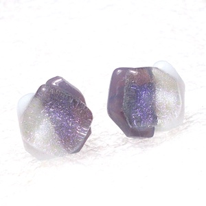 NEMESACÉL! Szabálytalan szépségek stiftes üveg fülbevaló  , ajándék  névnapra, születésnapra., Ékszer, Fülbevaló, Pötty fülbevaló, Ékszerkészítés, Üvegművészet, MESKA