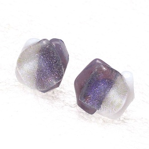 NEMESACÉL! Szabálytalan szépségek stiftes üveg fülbevaló  , ajándék  névnapra, születésnapra. - ékszer - fülbevaló - pötty fülbevaló - Meska.hu