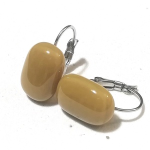 NEMESACÉL! Dohány színű trendi kapcsos fülbevaló. - ékszer - fülbevaló - klipsz - Meska.hu