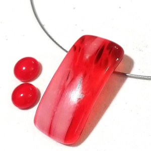 NEMESACÉL!  Piros-fehér ékszerszett. - ékszer - ékszerszett - Meska.hu