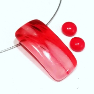 NEMESACÉL!  Piros-fehér ékszerszett. - ékszer - ékszerszett - Meska.hu