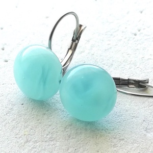 Fátyolfelhő üveg fülbevaló, ajándék nőknek névnapra, születésnapra.  - ékszer - fülbevaló - lógó fülbevaló - Meska.hu