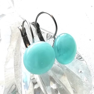 Fátyolfelhő üveg fülbevaló, ajándék nőknek névnapra, születésnapra.  - ékszer - fülbevaló - lógó fülbevaló - Meska.hu