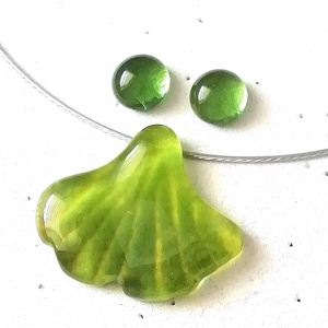 Tavaszi ginkgó levél ékszerszett, ajándék  ballagásra, névnapra, születésnapra. - Meska.hu