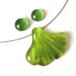 Tavaszi ginkgó levél ékszerszett, ajándék  ballagásra, névnapra, születésnapra. - ékszer - ékszerszett - Meska.hu