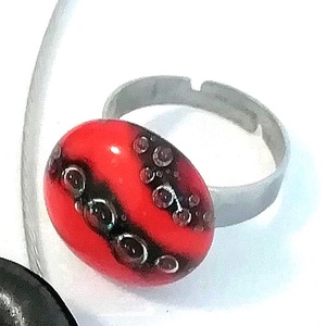 AKCIÓ! NEMESACÉL!  Elegáns piros üvegékszer szett. - ékszer - ékszerszett - Meska.hu