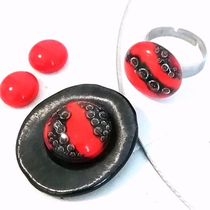  Gyöngykagyló dichroic ékszerszett , ajándék névnapra, születésnapra. - Meska.hu