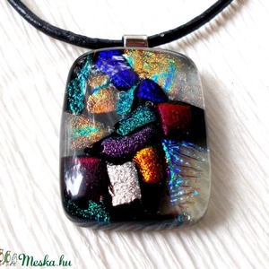 NEMESACÉL! Dichroic mozaik nyaklánc, ajándék pedagógus napra, születésnapra, névnapra.  - ékszer - ékszerszett - Meska.hu