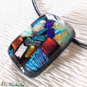 NEMESACÉL! Dichroic mozaik nyaklánc, ajándék pedagógus napra, születésnapra, névnapra.  - ékszer - ékszerszett - Meska.hu