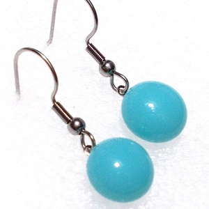 NEMESACÉL! Türkiz fülbevaló, ajándék nőknek névnapra, születésnapra.  - Meska.hu