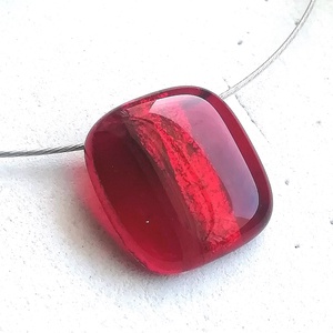 Rubinpiros üvegékszer,   ajándék nőknek, lányoknak, névnapra, születésnapra. - Meska.hu