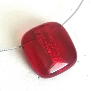 Rubinpiros üvegékszer,   ajándék nőknek, lányoknak, névnapra, születésnapra. - ékszer - ékszerszett - Meska.hu