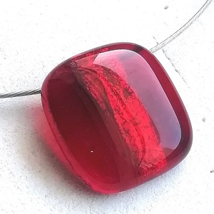 Rubinpiros üvegékszer,   ajándék nőknek, lányoknak, névnapra, születésnapra., Ékszer, Ékszerszett, Ékszerkészítés, Üvegművészet, MESKA