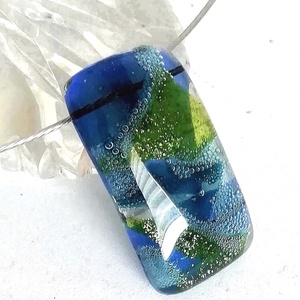 Kék-zöld gyöngyözés nyaklánc. - Meska.hu