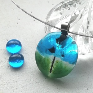 Szellőrózsa üvegékszer szett, ajándék  névnapra, születésnapra. - ékszer - ékszerszett - Meska.hu