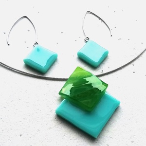 NEMESACÉL!  Kék-zöld ékszerszett, ajándék nőknek, lányoknak névnapra, születésnapra. - ékszer - ékszerszett - Meska.hu