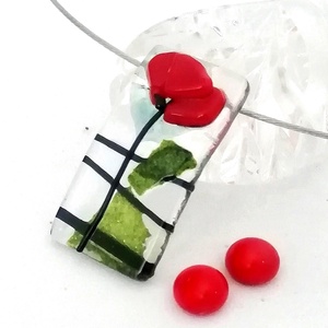 NEMESACÉL! Kristályos pipacs ékszerszett. - Meska.hu