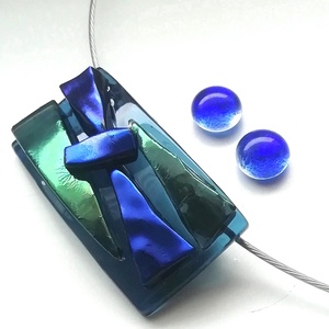 NEMESACÉL!  Kék-zöld fények ékszerszett. - Meska.hu