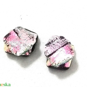 Orvosi fém!  Dichroic duó trendi fülbevaló, ajándék névnapra, születésnapra. - Meska.hu