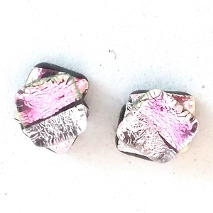 Orvosi fém!  Dichroic duó trendi fülbevaló, ajándék névnapra, születésnapra. - ékszer - fülbevaló - pötty fülbevaló - Meska.hu