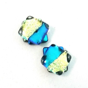 Dichroic színes fülbevaló csomag, ajándék karácsonyra. - ékszer - fülbevaló - pötty fülbevaló - Meska.hu