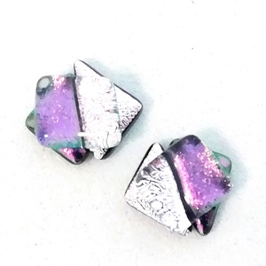 Dichroic színes fülbevaló csomag, ajándék karácsonyra. - ékszer - fülbevaló - pötty fülbevaló - Meska.hu