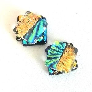 Dichroic színes fülbevaló csomag, ajándék karácsonyra. - ékszer - fülbevaló - pötty fülbevaló - Meska.hu