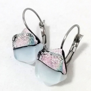 NEMESACÉL!  Orchidea dichroic fülbevaló, ajándék névnapra, születésnapra. - Meska.hu