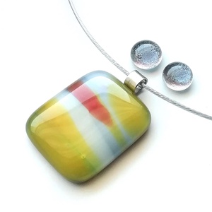   NEMESACÉL! Szürke-sárga ékszerszett, ballagásra, névnapra, születésnapra. - ékszer - ékszerszett - Meska.hu