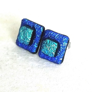 NEMESACÉL! Szabálytalan szépségek stiftes üveg fülbevaló  , ajándék  névnapra, születésnapra. - ékszer - fülbevaló - pötty fülbevaló - Meska.hu