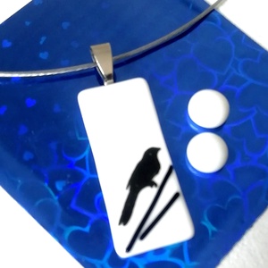 AKCIÓ! Madaras nyaklánc és fülbevaló, ajándék névnapra, születésnapra. - ékszer - ékszerszett - Meska.hu