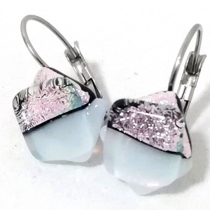 NEMESACÉL!  Orchidea dichroic fülbevaló, ajándék névnapra, születésnapra. - Meska.hu