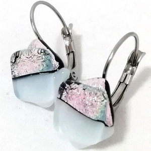 NEMESACÉL!  Orchidea dichroic fülbevaló, ajándék névnapra, születésnapra. - ékszer - ékszerszett - Meska.hu