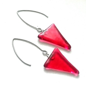  Nemesacél !  Málna trendi  fülbevaló  , ajándék  névnapra, születésnapra., Ékszer, Fülbevaló, Pötty fülbevaló, Ékszerkészítés, Üvegművészet, MESKA