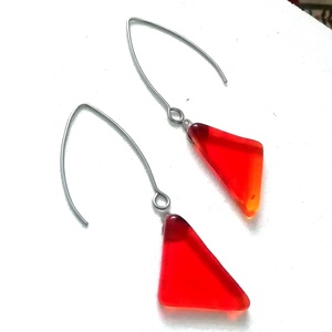  Nemesacél !  Láva  trendi  fülbevaló  , ajándék  névnapra, születésnapra., Ékszer, Fülbevaló, Pötty fülbevaló, Ékszerkészítés, Üvegművészet, MESKA